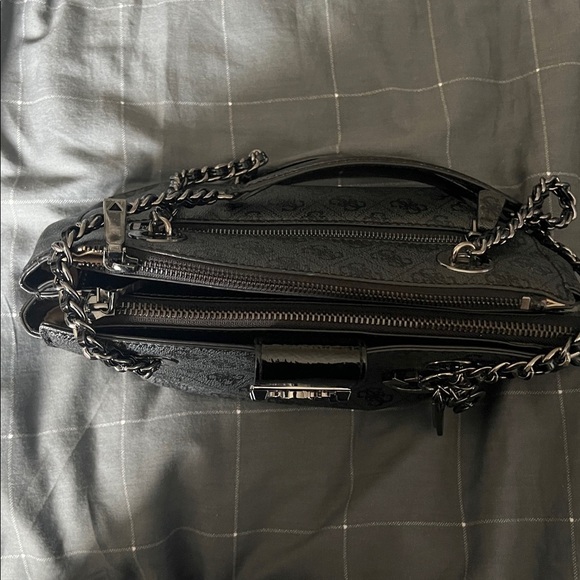 Guess Black Textured Shoulder Bag - Picture 5 of 7